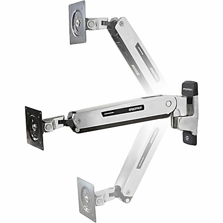 Ergotron Mounting Arm for Flat Panel Display, Notebook - Polished Aluminum - Adjustable - 42" Screen Support - 45361026