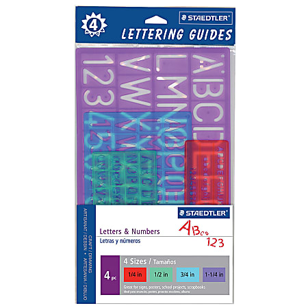 Staedtler® Lettering Guides, Pack Of 4