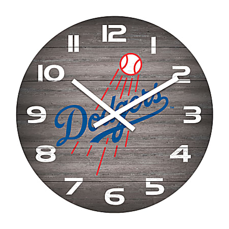 Imperial MLB Weathered Wall Clock, 16”, LA Dodgers