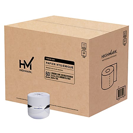 Highmark&reg; Premium 2-Ply Toilet Paper, 500 Sheets Per Roll, Pack Of 60 Rolls
