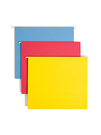 Smead® Premium Box-Bottom Hanging File Folders, 2" Expansion, Letter Size, Assorted Colors, Box Of 25 Folders