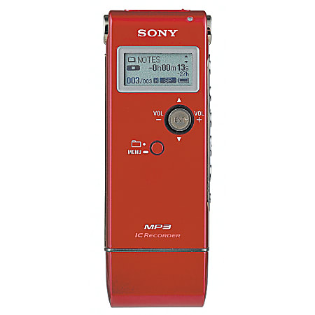 Sony® ICD-UX70 Digital Voice Recorder, Silver
