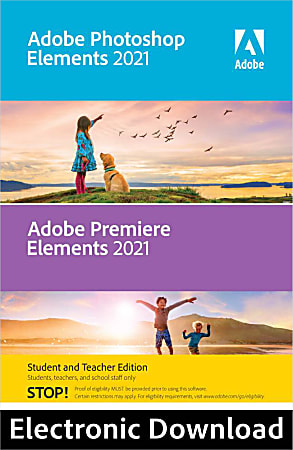 Adobe Photoshop Elements 2021 & Premiere Elements 2021 Student & Teacher Edition (Windows)