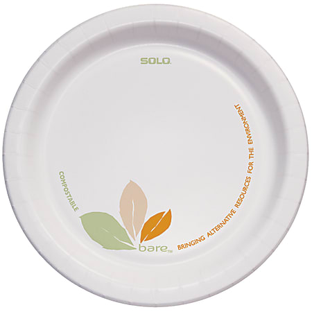 Solo® Bare™ Heavyweight Paper Plates Perfect Pak™, 6",