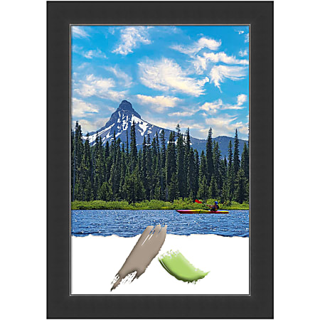 Amanti Art Wood Picture Frame, 25" x 35", Matted For 20" x 30", Corvino Black