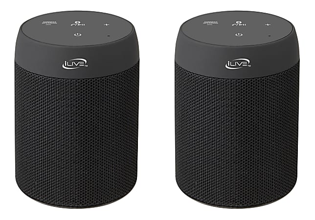 iLive Portable Dual ISB2139B Wireless Speakers, Black