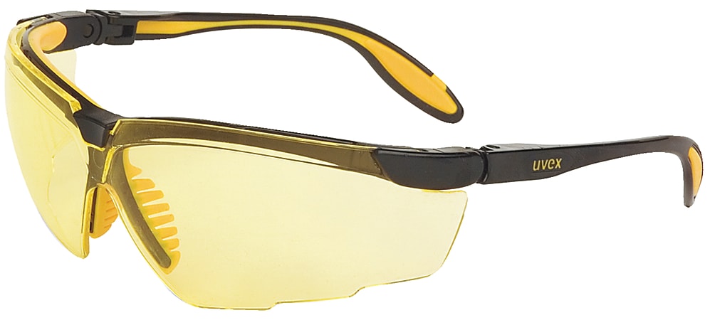 Genesis X2 Eyewear, Amber Lens, Ultra-dura, Black/Yellow Frame