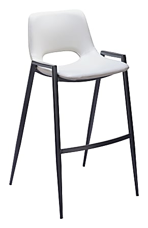 Zuo Desi Barstools, White, Set Of 2 Barstools