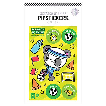 Pipsticks Scratch 'n Sniff Stickers, 4" x 6", Kick It!
