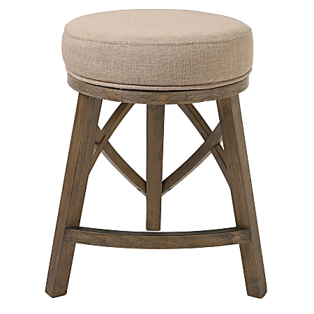 New Ridge Home Goods Regal Swivel Counter Stool, Natural/Cream