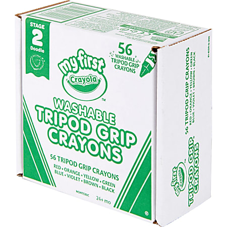 My First Crayola Washable Tripod Grip Crayons, 8/Pack (81-1460