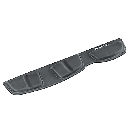 Fellowes® Keyboard Health-V Palm Support with Microban, 0.63" H x 18.25" W x 3.38"D, Graphite