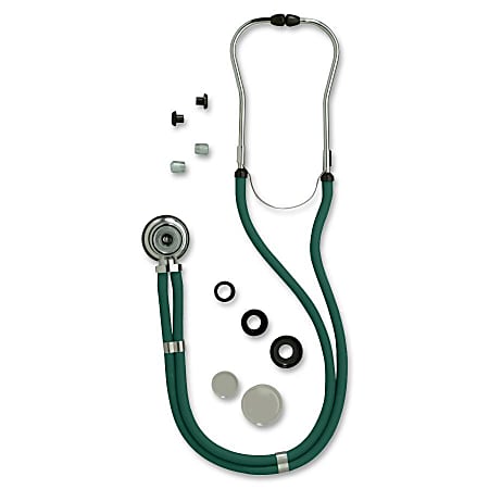 Medline Sprague Rappaport Stethoscope - Latex-free - Hunter Green - Child/Youth/Adult