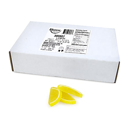 Albanese Confectionery Fruit Slices, Lemon, 5 Lb Bag