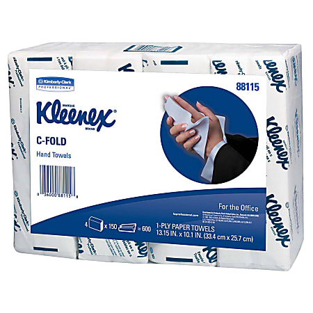 Kleenex® Professional™ Embossed 1-Ply Paper Towels, 150 Per Pack, Case Of 4 Packs