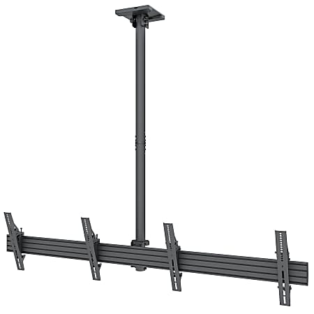 Mount-It! Dual-Screen Side-By-Side Ceiling Mount, Black