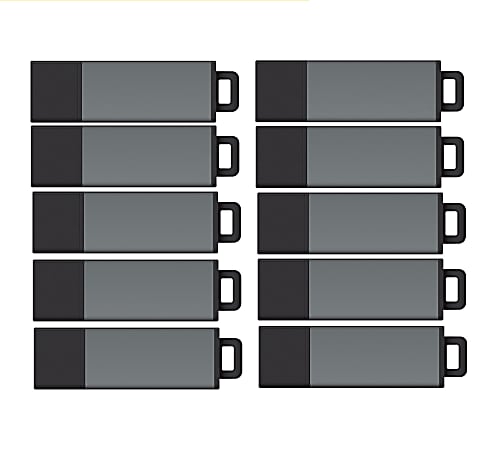 Centon DataStick Pro USB 2.0 Flash Drives, 2GB, Pro Gray, Pack Of 25 Flash Drives, S1-U2P1-2G25PK