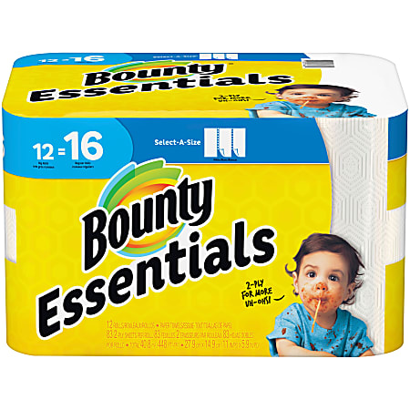 Bounty® Select-A-Size® 2-Ply Paper Towels, 83 Sheets Per Roll, Pack Of 12 Rolls