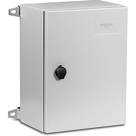 TRENDnet TI-CA2, Wall Mount for Switch, PoE Injector, Fiber Media Converter - Lifetime Protection - Outdoor IP66 Steel Enclosure with Lockable Hinged Door