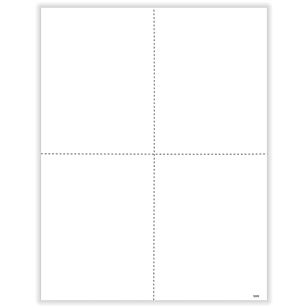 ComplyRight® W-2 Blank Tax Forms, 4-Up (Box Format), With Backer Instructions, 8-1/2" x 11", Pack Of 500 Forms