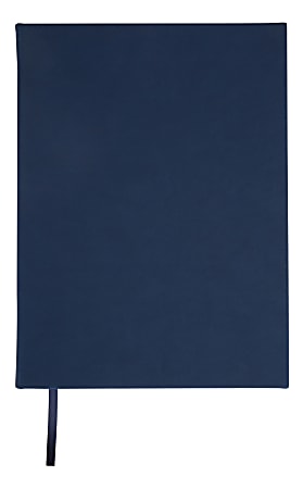Office Depot® Brand Leather Jumbo Journal, 8" x 10-1/2", College Ruled, 336 Pages, Navy
