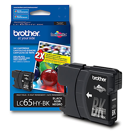 Brother® LC65 Black High-Yield Ink Cartridge, LC65HY-BK