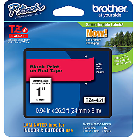 Brother® TZE451 Label Tape, 15/16&quot; x 26 3/16&#x27;,
