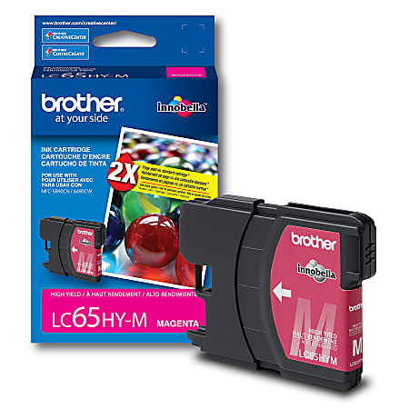 Brother® LC65 High-Yield Magenta Ink Cartridge, LC65HY-M