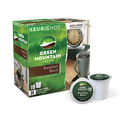 Green Mountain Coffee® Single-Serve Coffee K-Cup®, Breakfast Blend, Carton Of 18