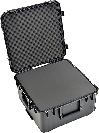 SKB Cases iSeries Protective Case With Cubed Foam And In-Line Wheels, 22-1/2"H x 22-1/2"W x 12-1/4"D, Black