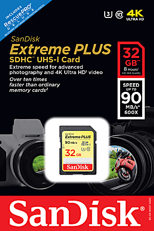 SanDisk Extreme® PLUS SDHC™ Memory Card, 32GB