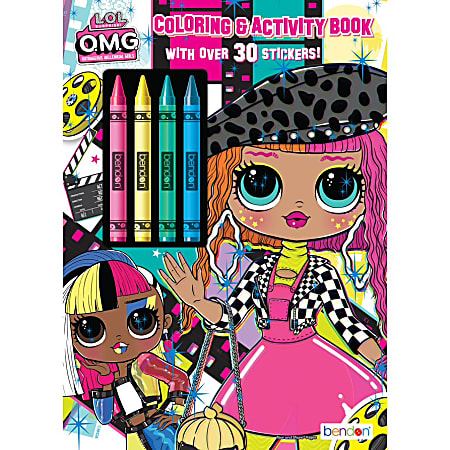 MGA LOL Surprise Coloring And Activity Book With Crayons