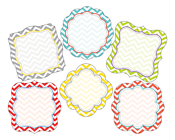 Barker Creek Accents, Double-Sided, Chevron Beautiful, Pack Of 72