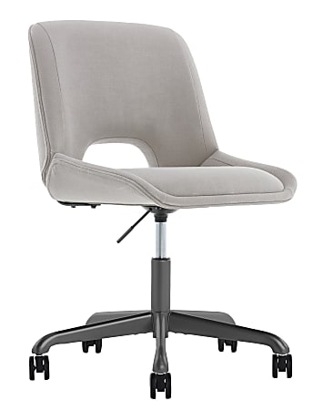 Elle Décor Laissy Low-Back Task Chair, Linen Color