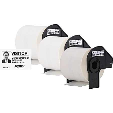 Brothe Die Cut Name Badge Labels 3PK - Office Depot