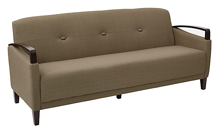 Ave Six Main Street Sofa, Seaweed/Dark Espresso