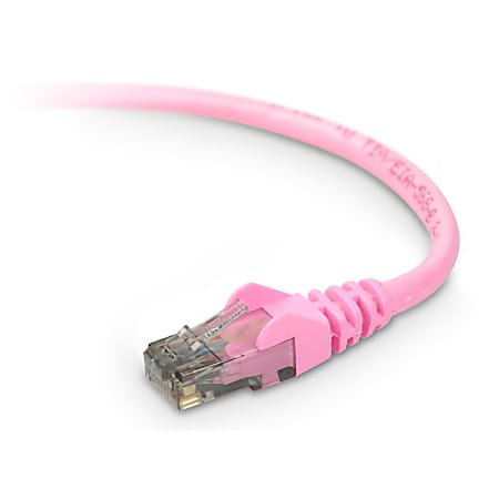 Belkin Cat.6 High Performance UTP Stranded Patch Cable - RJ-45 Male - RJ-45 Male - 4ft - Pink