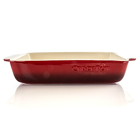 Crock Pot Artisan 5.6 Quart Stoneware Bake Pan In Red : Target