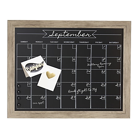 DesignOvations Beatrice Magnetic Framed Chalkboard Calendar 23 316 x 29 ...