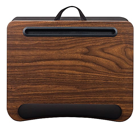 LapGear Smart-e Pro Lap Desk, 18-1/2" x 15-15/16" x 2-13/16", Espresso Woodgrain