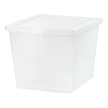 Iris® Snap Top Storage Boxes, 9 Gallon, Clear, Set Of 6 Boxes