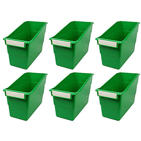 Romanoff Tattle Shelf File, Green, Pack Of 6