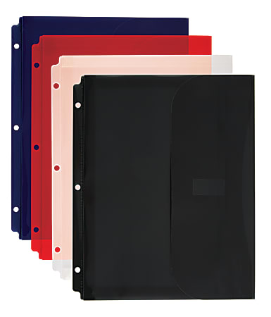 Office Depot® Brand Expanding Binder Pocket, 8 1/2" x 11", Assorted Colors