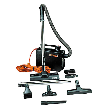 Hoover PortaPower Portable Vacuum - Dusting Brush, Upholstery Brush, Wand, Crevice Tool - Orange
