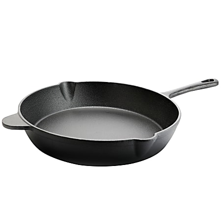 Gibson General Store Addlestone Cast Iron Frying Pan, 12”, Black