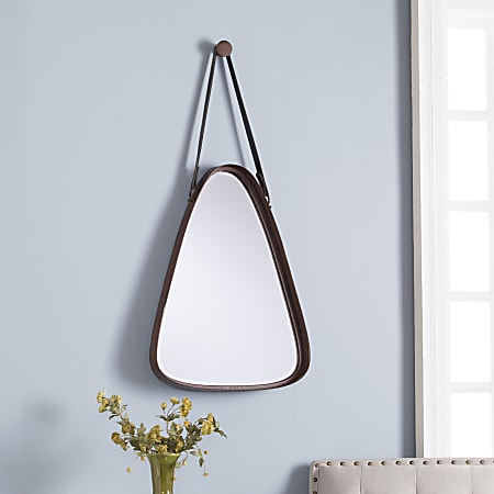 Southern Enterprises Jordan Tri-Oval Mirror, 37 3/4"H x 18 1/2"W x 2 3/4"D, Brown