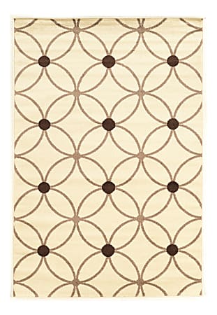 Linon Honora Area Rug, 24"H x 36"W, Lione Ivory/Beige