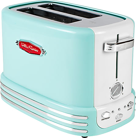 Nostalgia Electrics Retro 2-Slice Extra-Wide Slot Toaster, Aqua Blue