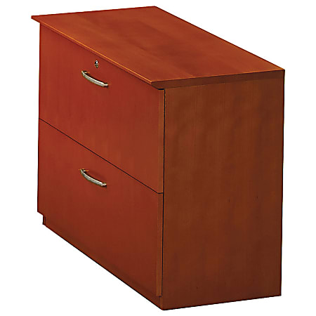 Mayline® Group Laminate Lateral File, 2-Drawer, 29 1/2"H x 36"W x 19"D, Sierra Cherry