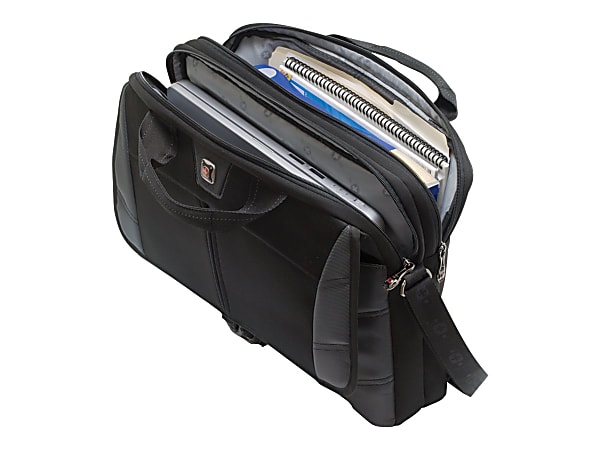 Swissgear Sherpa 17in Slimcase Double Computer Sleeve with Buckle, Black